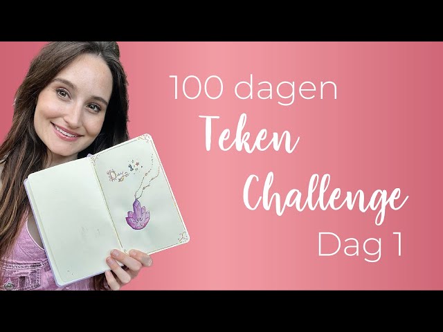 100 dagen teken-challenge dag 1: een amethyst steen