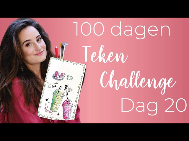 100 dagen teken-challenge dag 20: bubble tea