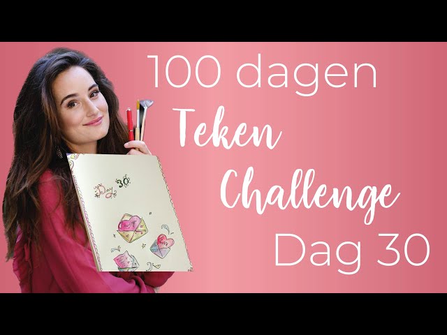 100 dagen teken-challenge dag 30: een hartjes envelop