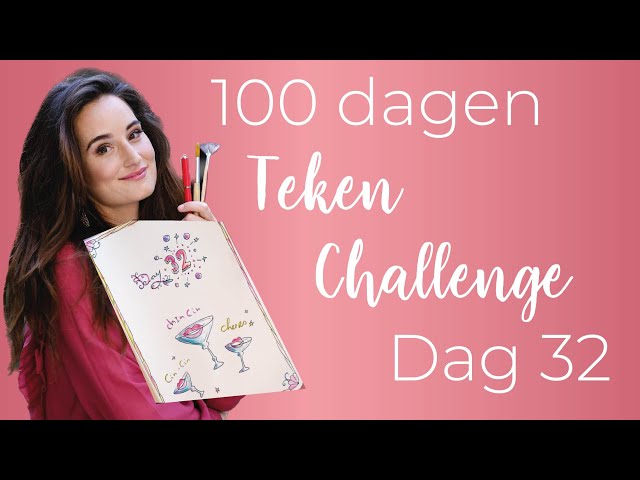 100 dagen teken-challenge dag 32: een cocktailglas