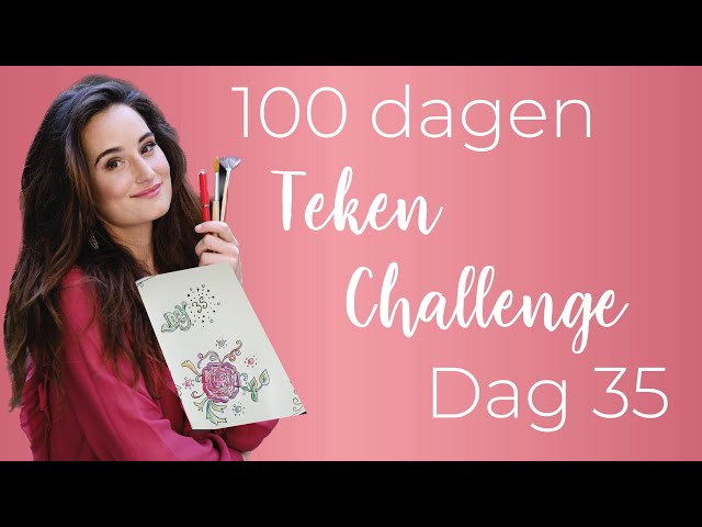 100 dagen teken-challenge dag 35: een roos
