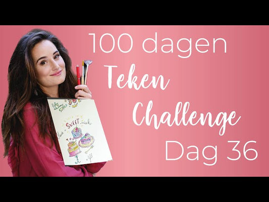 100 dagen teken-challenge dag 36: een taart