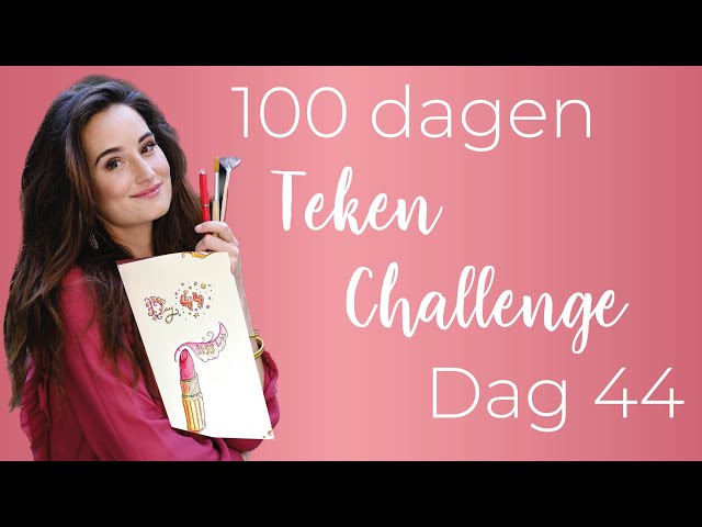 100 dagen teken-challenge dag 44: een lipstick